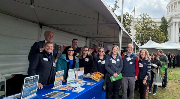 Peter Atkinson, Dean of UC Riverside’s College of Natural & Agricultural Sciences, and Ashley Stokes, Dean of the UC Davis College of Agricultural & Environmental Sciences, joined faculty and staff from both institutions during California Agricultural Day at the Capitol in Sacramento on April 21, 2026.