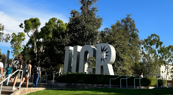 UCR sign and bell tower