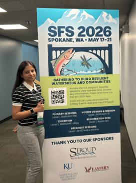 Ria Ghosh at the 2026 Society for Freshwater Science Annual Meeting