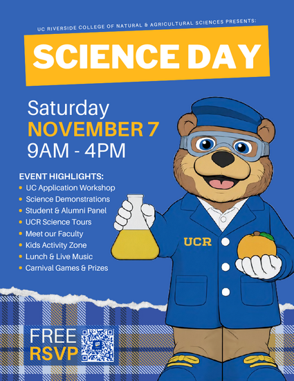 CNAS Homecoming 2026 Science Day Flyer.