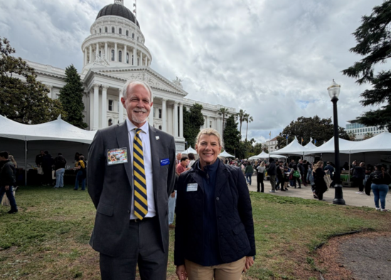 At California Agricultural Day at the Capitol, Peter Atkinson and Ashley Stokes highlighted the growing partnership between UC Riverside CNAS and the UC Davis College of Agricultural and Environmental Sciences.